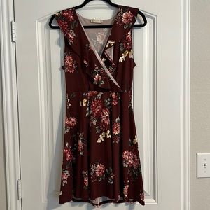 Altar’d State Maroon Floral Dress